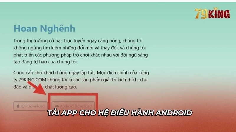 Tải app 79KING cho hệ điều hành android